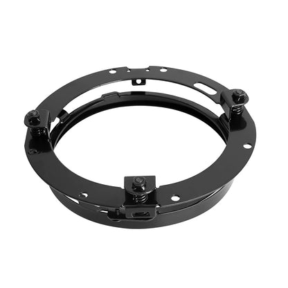 Harley Series-7 Inch Round Silver Bracket-single