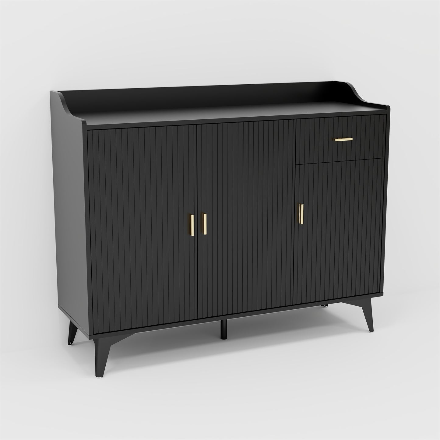 3 doors and 1 drawer modern blister plastic side cabinet