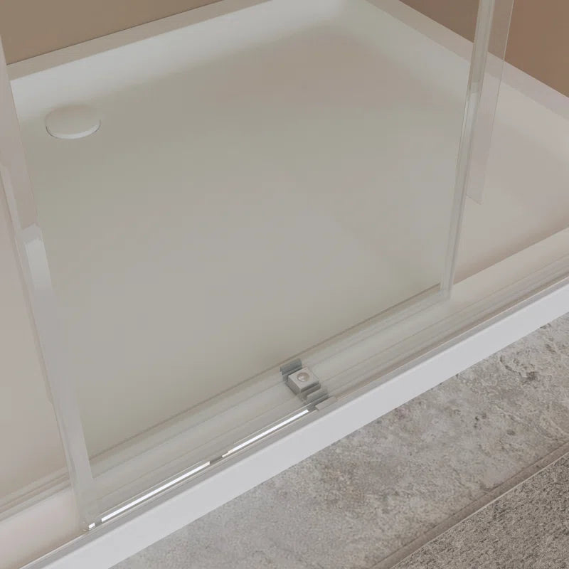 60" W x 79" H Frameless Shower Door with Advanced Closing System