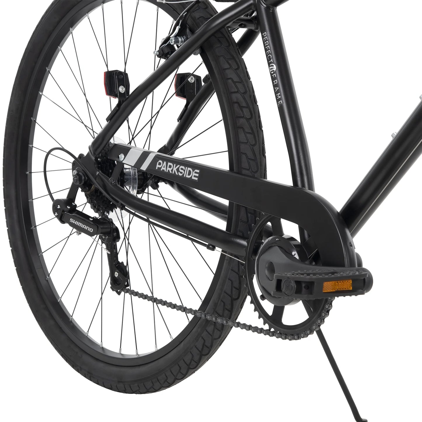 Refurbish Huffy Parkside Adult Mens Comfort Bike, 27.5" Wheels, 7-Speeds, Matte Black