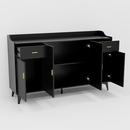 4 doors and 2 drawers blister modern sideboard buffet cabinet