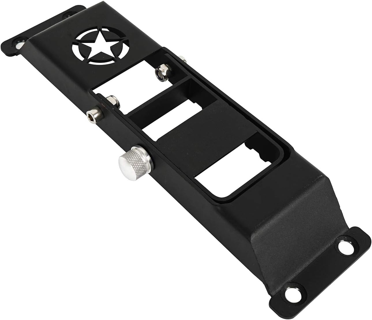 JK Wrangler Door Pedal Five-Pointed Star Bracket-Black-Single