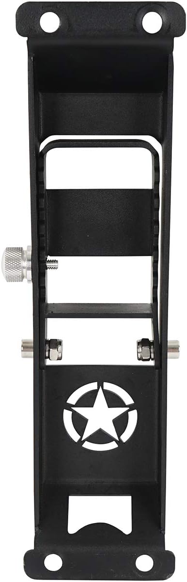 JK Wrangler Door Pedal Five-Pointed Star Bracket-Black-Single