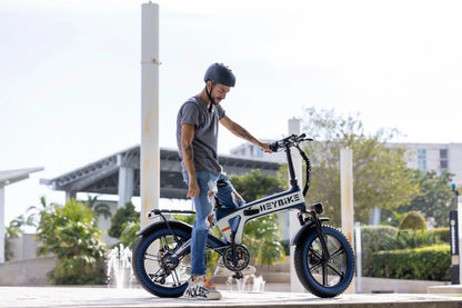 Heybike - Tyson Foldable E-bike w/ 55mi Max Operating Range & 28 mph Max Speed - Blue