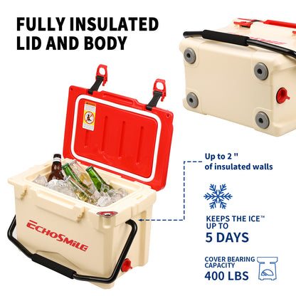 18QT New Beige+Red Insulation Box