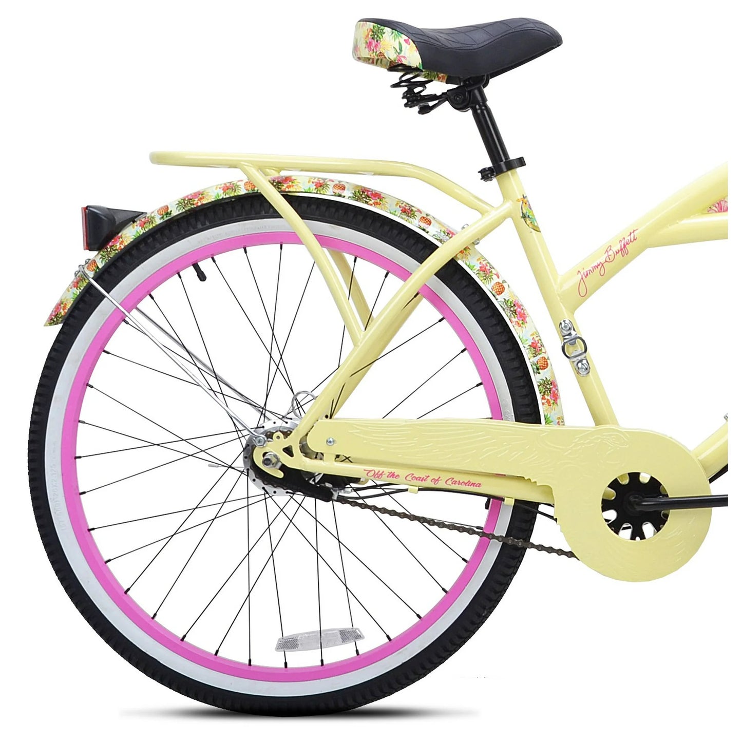 Refurbish Kent Margaritaville 3-Speed Cruiser Bike, 26" Wheels, Yellow