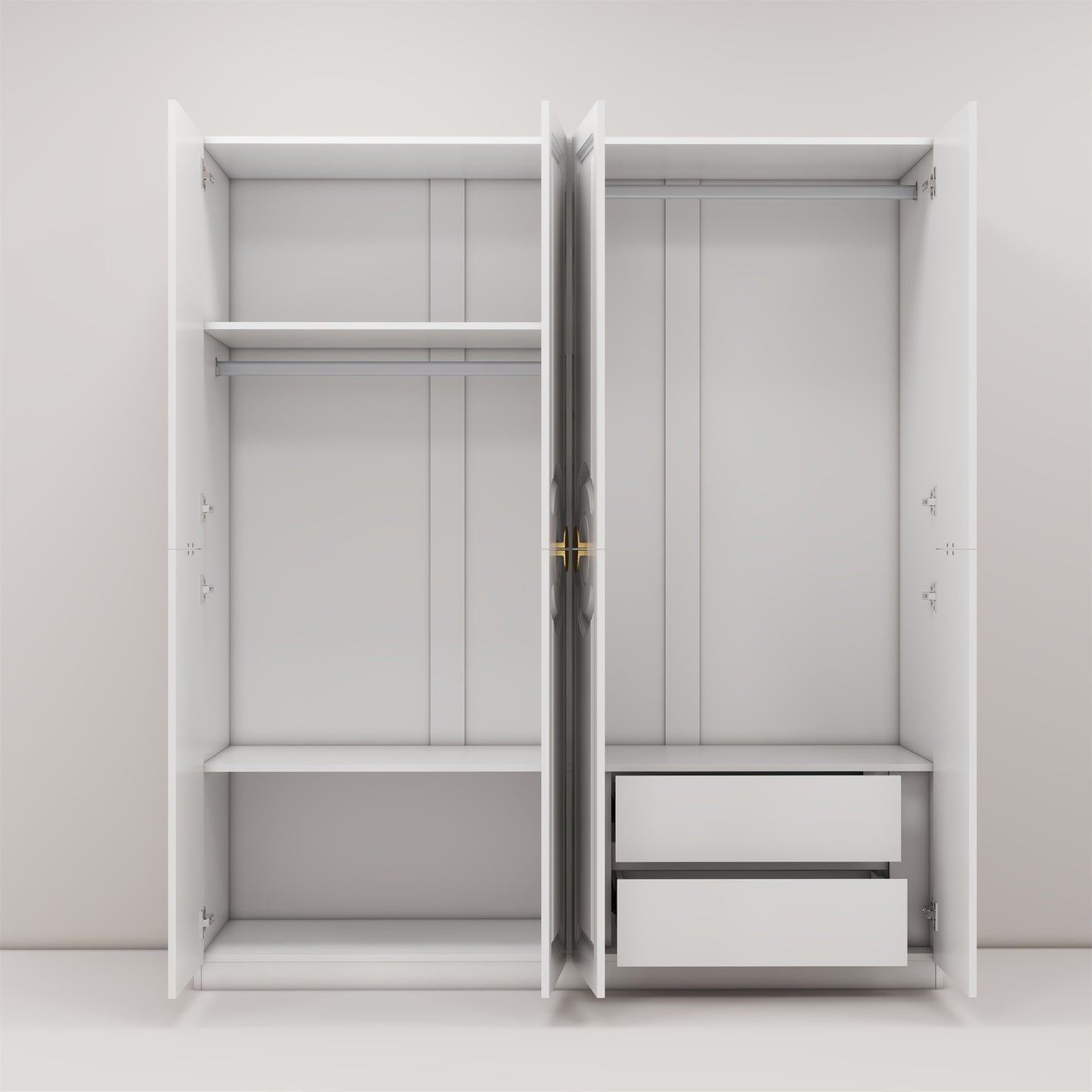 Four-door European-style closet (one 2-pack not sold separately)