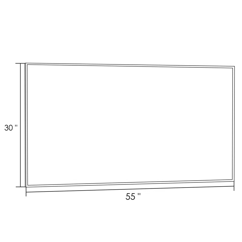 55" x 30"( Silver)Lesamuel Wall Mounted Vanity Mirror w/ Aluminum Frame for Bedroom, Entryway, Living Room