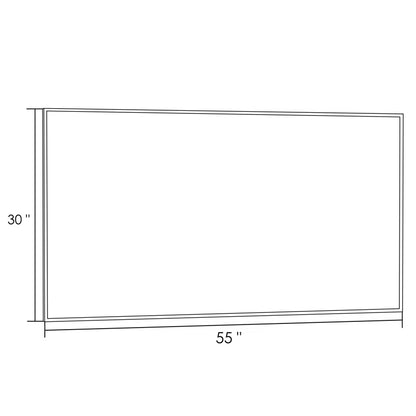 55" x 30"( Silver)Lesamuel Wall Mounted Vanity Mirror w/ Aluminum Frame for Bedroom, Entryway, Living Room