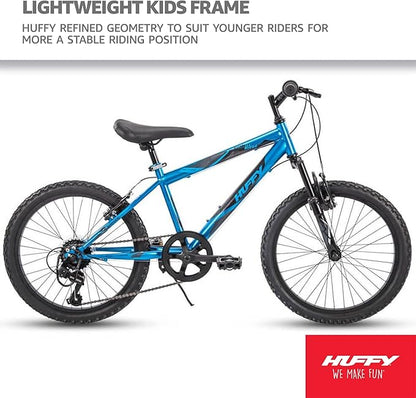 Huffy 20" Blue, Stone Mountain Bike 20" 6 Speed, Color: Blue Boys