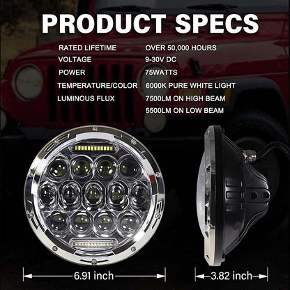 105W 7inch Led Headlight