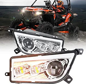 ATV Beach Lights New-Silver-White-Yellow Daytime Running Lights-Pair