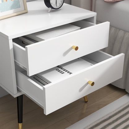 2 Drawers Nightstands (WHITE)