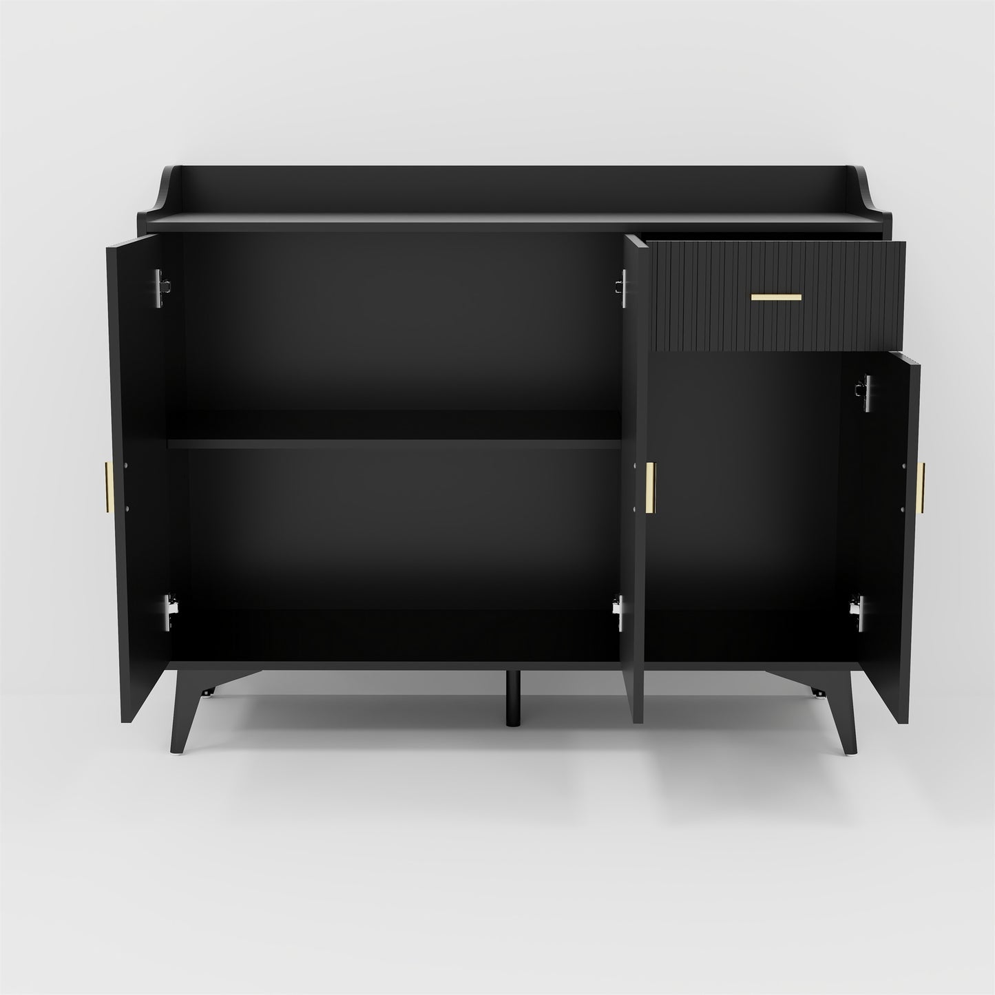 3 doors and 1 drawer modern blister plastic side cabinet