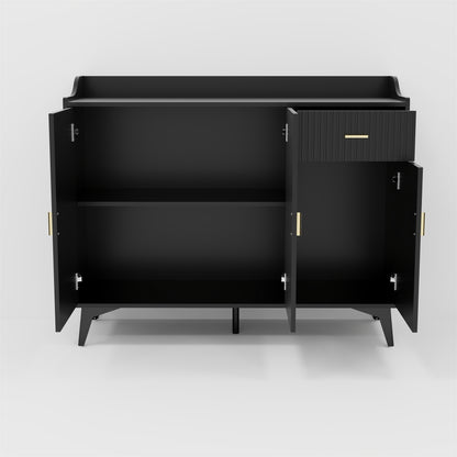 3 doors and 1 drawer modern blister plastic side cabinet