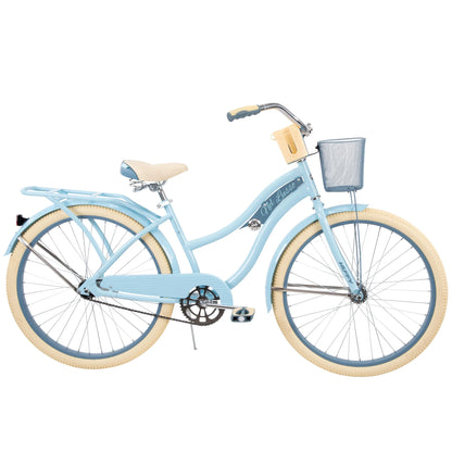 refurbish Huffy Nel Lusso Cruiser Bike, 26" Wheels, Adults Ages 13+ Years, Light Blue