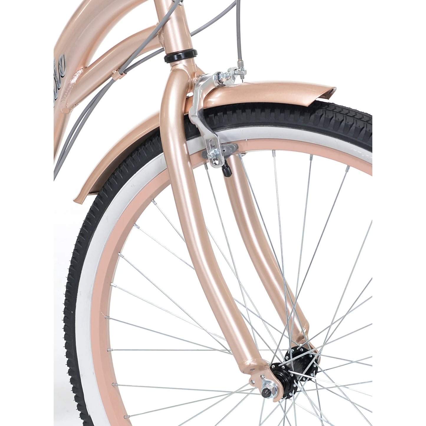 Refurbish Kent Bayside Cruiser Bike, 26" Wheels, Adults Ages 13+ Years, Rose Gold78