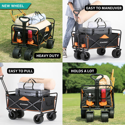 Black and Orange Colorblocked Bi-Fold Campers