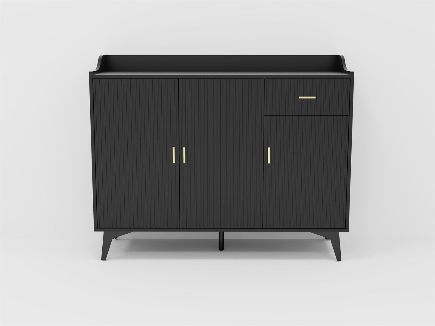 3 doors and 1 drawer modern blister plastic side cabinet