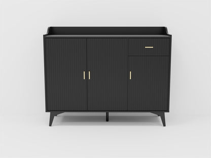 3 doors and 1 drawer modern blister plastic side cabinet