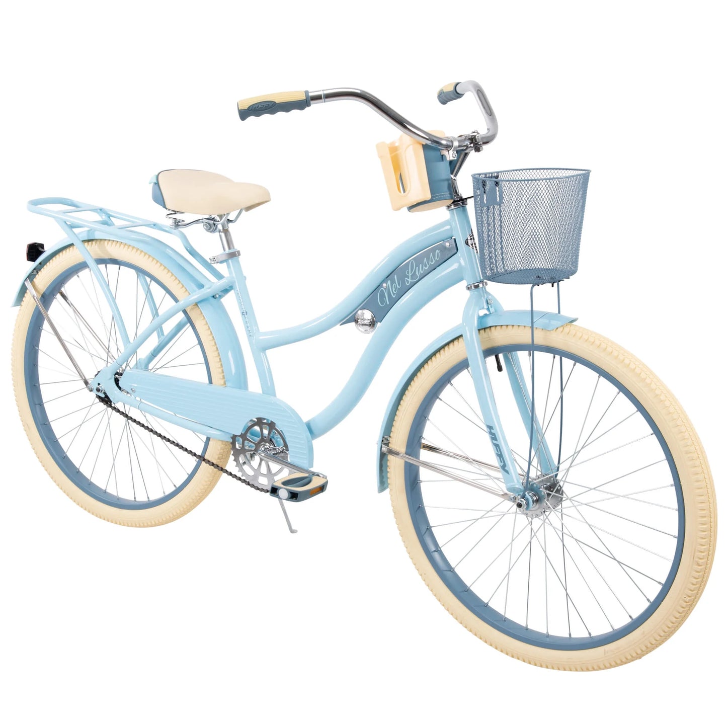 refurbish Huffy Nel Lusso Cruiser Bike, 26" Wheels, Adults Ages 13+ Years, Light Blue