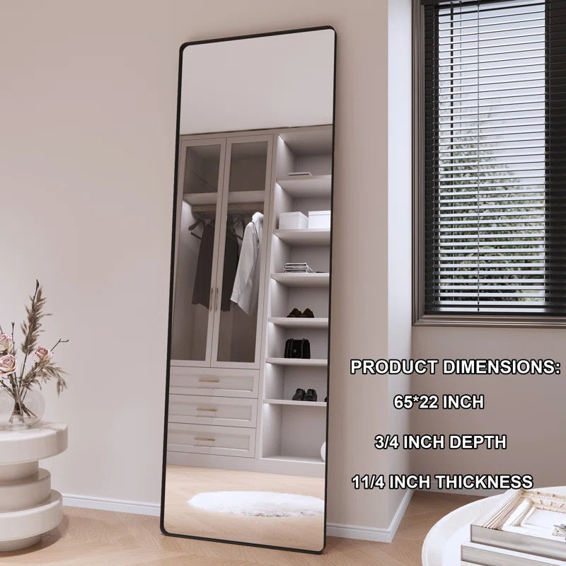 28" X 36" Filleted Corner Wall Mounted Mirror, Bathroom Mirror, Vanity Wall Mirror With Metal Frame