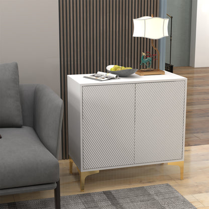 2 Door Accent Cabinet (WHITE)