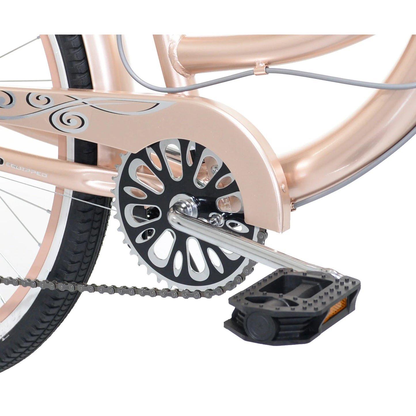 Refurbish Kent Bayside Cruiser Bike, 26" Wheels, Adults Ages 13+ Years, Rose Gold78