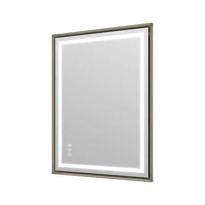 28" X 36" Hettel LED Bathroom Vanity Mirror with Front Lights Backlit Framed Dimmable Anti-Fog