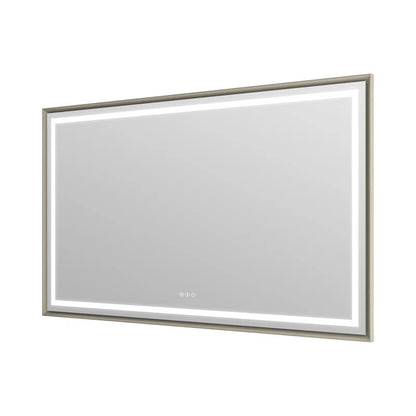 48" X 32" Hettel LED Bathroom Vanity Mirror with Front Lights Backlit Framed Dimmable Anti-Fog