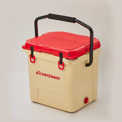 18Qt Red Beige Colorblocked Insulated Case