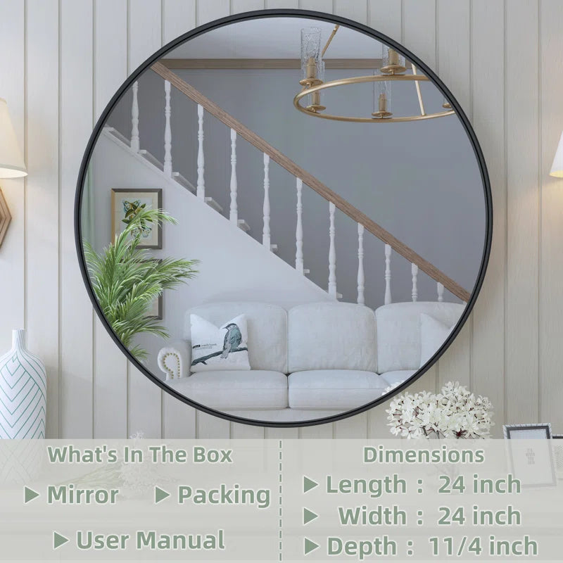 24" X 24" This Wall Mirror Is A Practical And Decorative Mirror