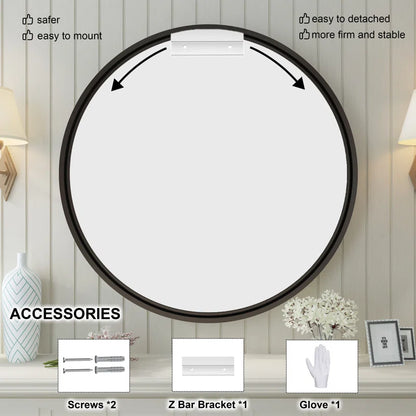 24" X 24" This Wall Mirror Is A Practical And Decorative Mirror