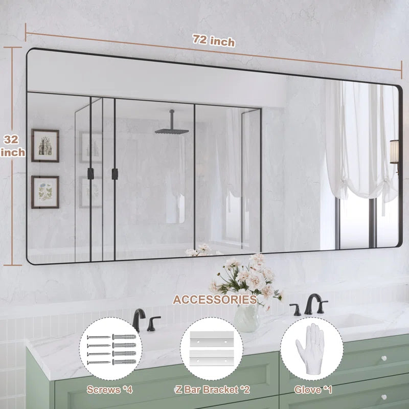 32" X 72" This Wall Mirror Is A Practical And Decorative Mirror