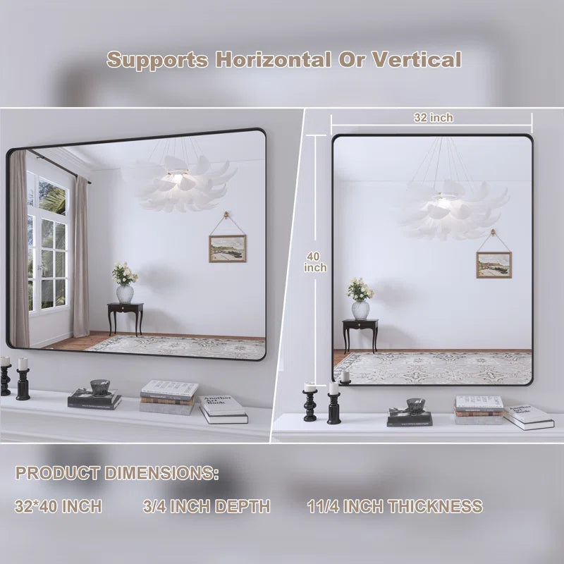 32" x 40" This wall mirror is a Practical and decorative mirror