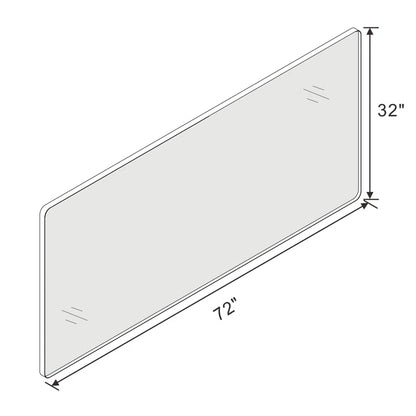 72" x 32" Filleted Corner Wall Mounted Mirror, Bathroom Mirror, Vanity Wall Mirror With Metal Frame