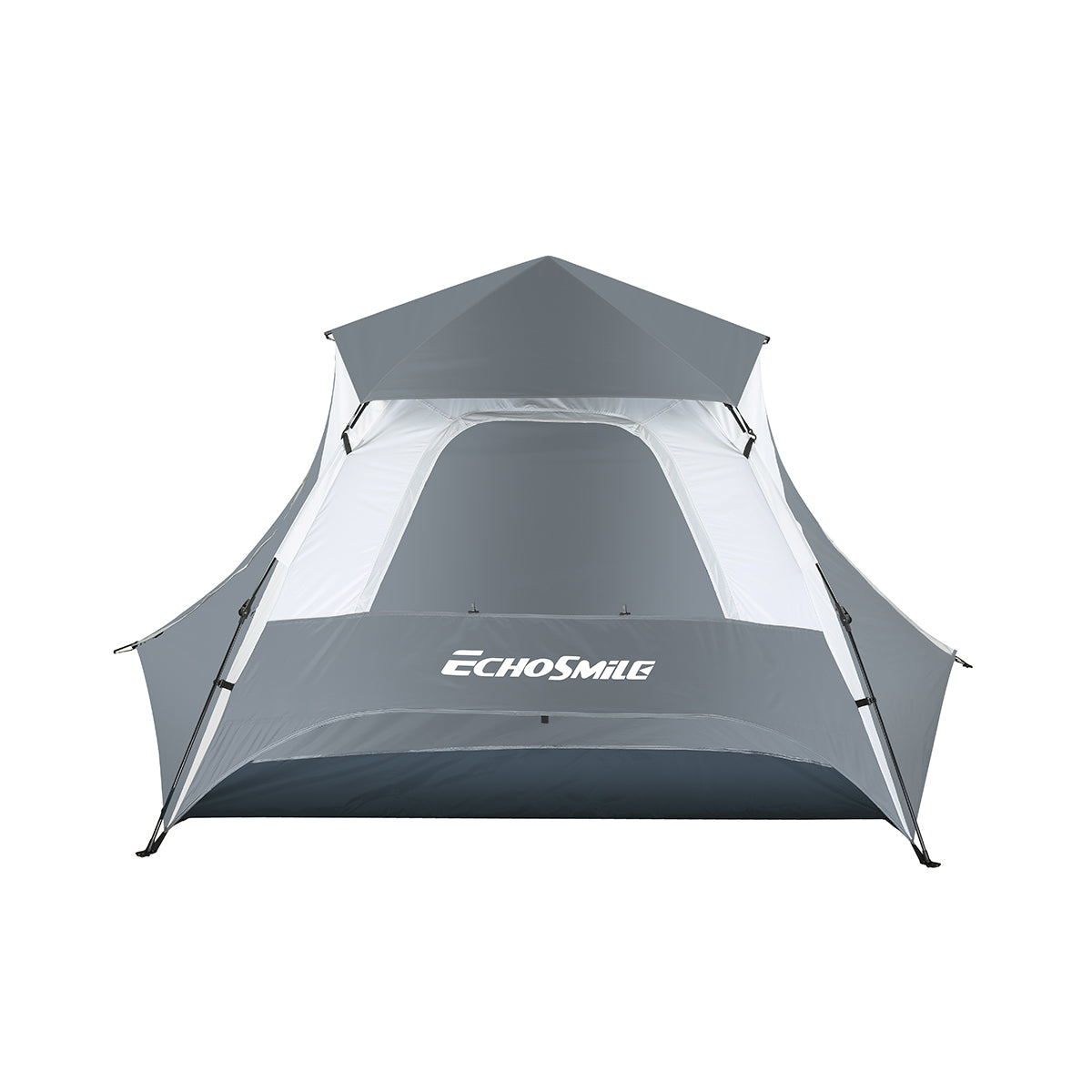 4-Person White + Gray Double Layer Umbrella Tent