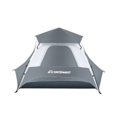 4-Person White + Gray Double Layer Umbrella Tent