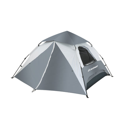 4-Person White + Gray Double Layer Umbrella Tent