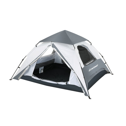 4-Person White + Gray Double Layer Umbrella Tent