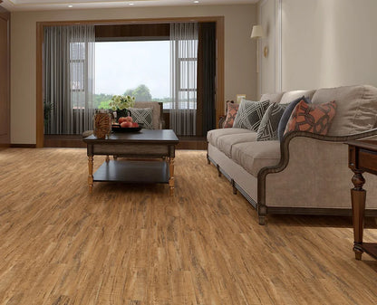 TYAS-406 Wellington - Tyann 6MM SPC Flooring | 7"x48" Planks, Embossed Texture, 20Mil Wear Layer, Urethane Finish, Valinge 2G Locking, 15-35 Year Warranty, 40 Lbs/Box,100% Waterproof