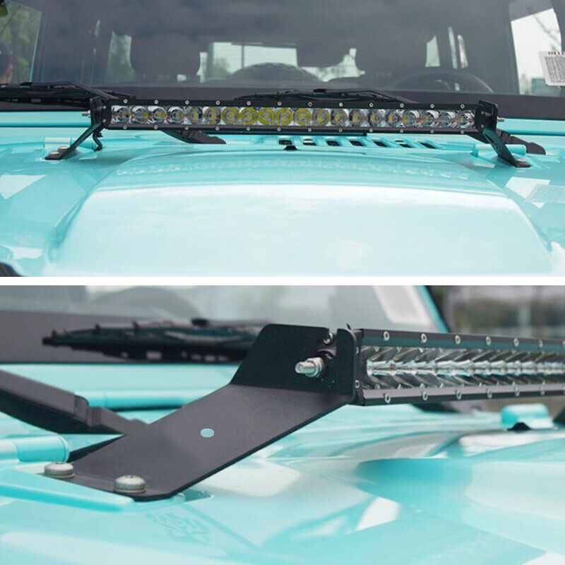 20–21 Inches 54CM Long Light Bar Mounting Bracket – Suitable for Single Row 100w and Double Row 120w Light Strip – Set